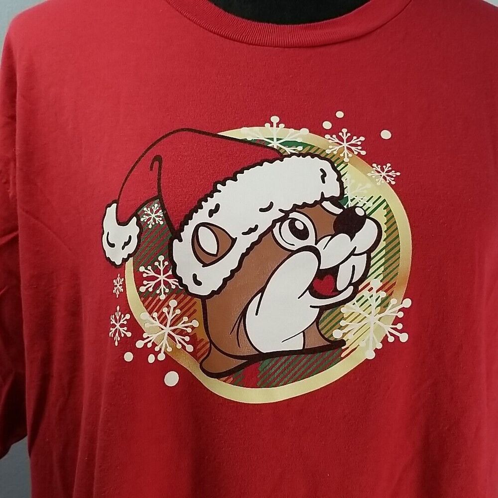 Buc-ees Christmas 2023 T-shirt Short Sleeve Beginning To Look A Lot Like Red XL - Picture 3 of 9